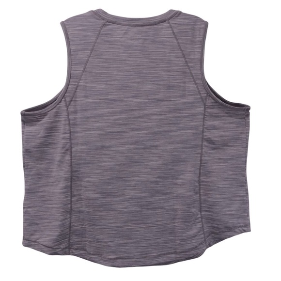 NWT Zuda Knit Tank Top Sz 3X Gray Space Dye Seaming Detail Slim Fit Sleeveless - Picture 6 of 9
